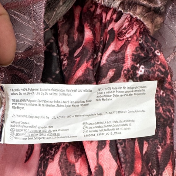 Disney Descendants 3 Audrey Costume Girls Medium‎ Purple Pink Witch Dress Outfit - Picture 5 of 5